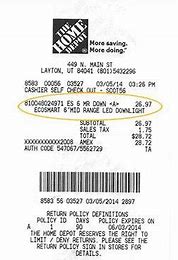 Image result for Home Depot Receipt Number Location