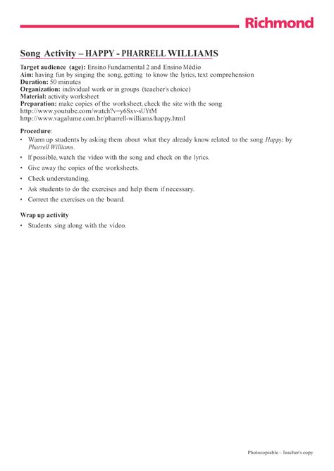 Happy Song Pharrell Williams Lyrics