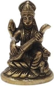 BRASS BLESSING Goddess Saraswati Mata Statue Figurine | Brass | Worship ...