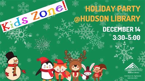 Kids Zone: Holiday Party!, 554 Main St Highlands, NC, United States ...