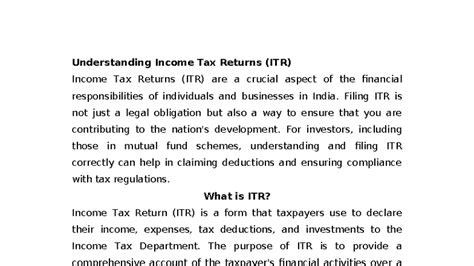 MDC Income Tax Returns - Essential Lecture Notes on ITR - Studocu