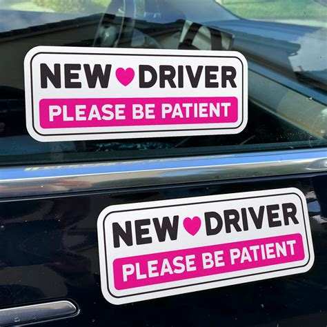 New Driver Stickers - Removable, Non-Magnetic, New Driver Signs For Ca ...
