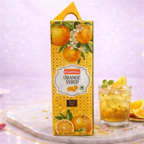 Bikanervala Premium Orange Syrup 750ml Refreshing Fruit Drink