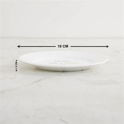 Buy Bakers Pride Bone China Printed Side Plate - 19 cm from Home Centre ...