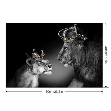 Stunning Lion Couple Canvas Painting, Multiple Sizes – CRAZE