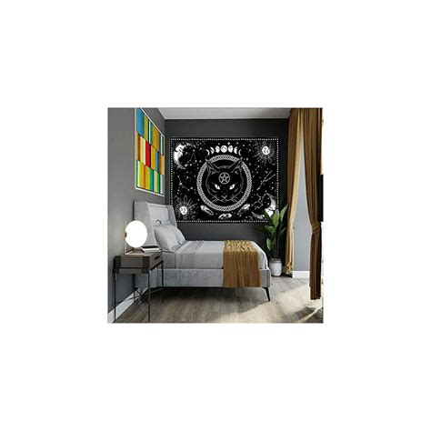 YEDANE Black Cat Tapestry Gothic Sun And Moon Anime | Ubuy India