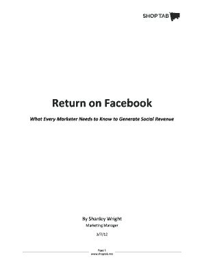 Fillable Online shoptab Return on Facebook - ShopTab Fax Email Print ...