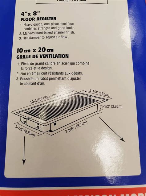 Deluxe Metal Mobile Home Floor Register Vents (4x8, White) (10 Pack ...