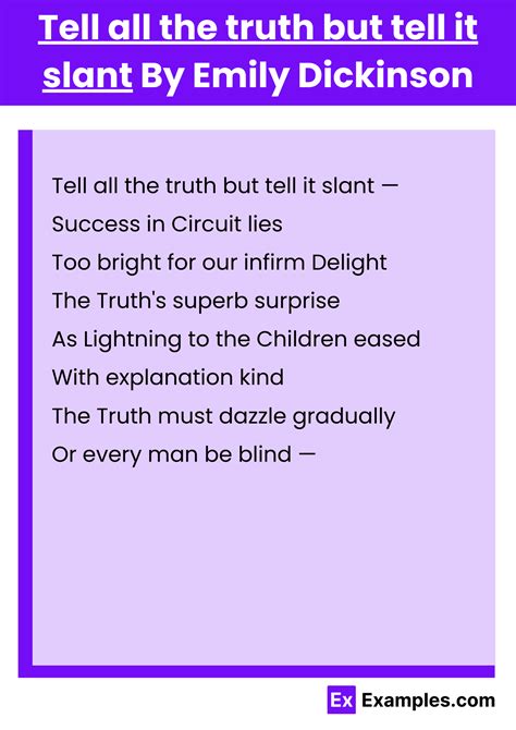 Tell all the truth but tell it slant Poem by Emily Dickinson to Download