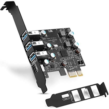 PCI-E to USB 3.0 7-Port(2x USB-C - 5x USB-A )Expansion Card ,PCI ...