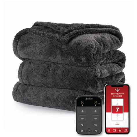 Sunbeam Arctic Plush Connected Heated Blanket Queen at Tracy ...