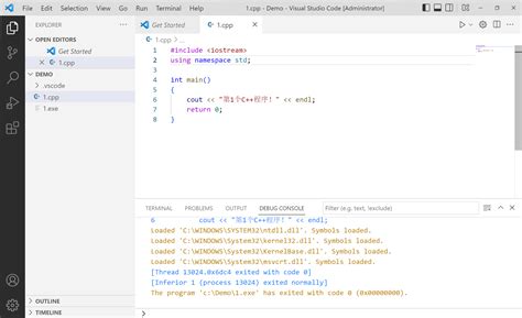 C Using Visual Studio Code 的图像结果