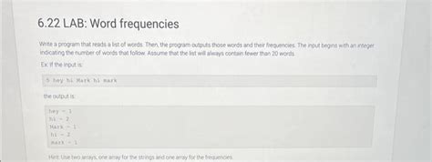 Image result for Python 6.18 Lab Word Frequencies