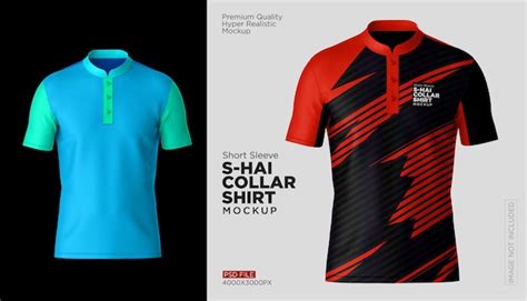 Shanghai collar jersey mockup | Premium PSD