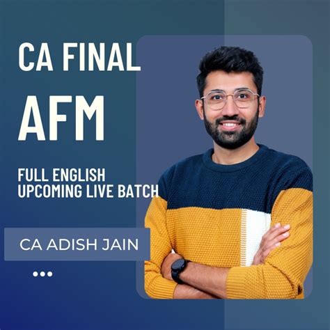 CA Final AFM By CA Adish Jain | Regular Batches – CA Point