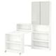 BILLY / HÖGBO bookcase comb w foldable table, white, 160x202 cm (63x791 ...