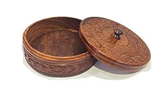 Magic Home Wood Casserole ( 2L, Brown ) : Amazon.in: Home & Kitchen