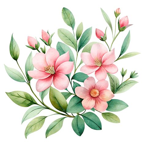 Pink And Green Flower Clip Art Free Clipart Images