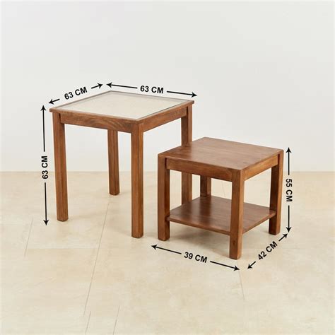 Buy Cane Connection Nest of 2 Tables - Brown from Home Centre at just ...