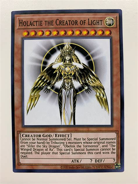 Yugioh The Creator God Of Light Horakhty