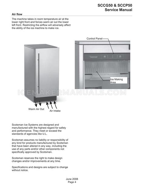 Scotsman SCCP30MA-1SU Brilliance Ice Machine Service Manual | Ice Maker ...