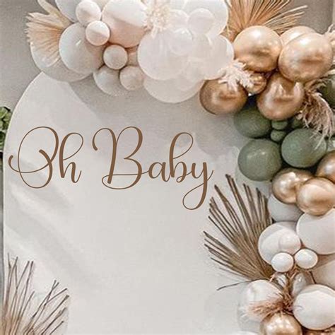 Amazon.com: Oh Baby Decal Sign for Backdrop Large Baby in Bloom Baby ...