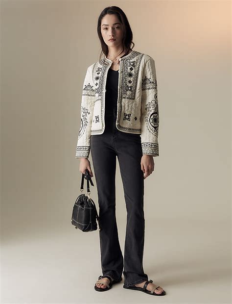 Buy Pure Cotton Embroidered Short Jacket at Marks & Spencer