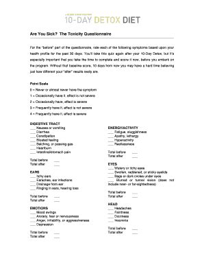 Dr Mark Hyman Toxicity Questionnaire 2014-2026 - Fill and Sign ...