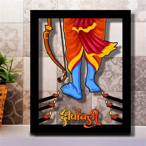 Homecoming of Ram Diwali Frame | Light & Non-Light Versions – Zoci Voci