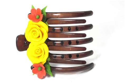 Handmade Artificial Jewellery Porcelain Dough Work Banana Hair Clip ...