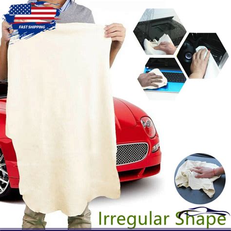 1PCS Wash Natural Chamois Leather Synthetic Super Absorbent Drying ...