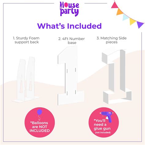 Buy HOUSE OF PARTY Mosaic Numbers for Balloons 4ft - Marquee Numbers ...