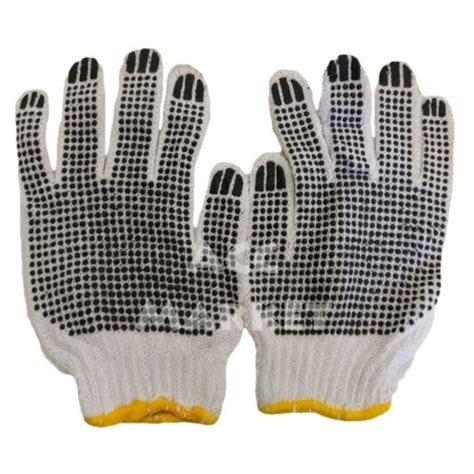 Jual Sarung Tangan Rajut Benang Katun Bintik Tutul Grip Tukang Bangunan ...