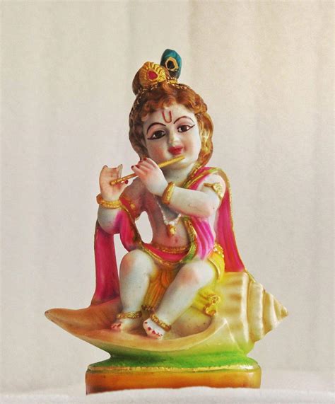 Buy Brahma Crafts Shankhu Krishna Idol, Baby Krishna Sitting on Shankh ...