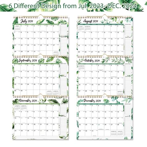 Calendar 2023-2024 Jul. 2023 Dec. 2024 Wall Calendar | Ubuy India