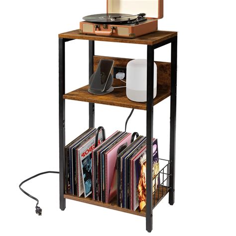 Buy Record Player Table With Charging Station Vinyl Record Player Stand ...