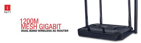 iBall Baton iB-WRD12GN, 1200M Mesh Gigabit Dual Band Wireless AC Router ...