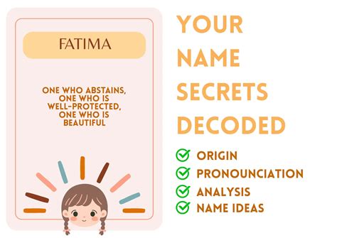 Fatima - Islamic Girl Name Meaning and Pronunciation