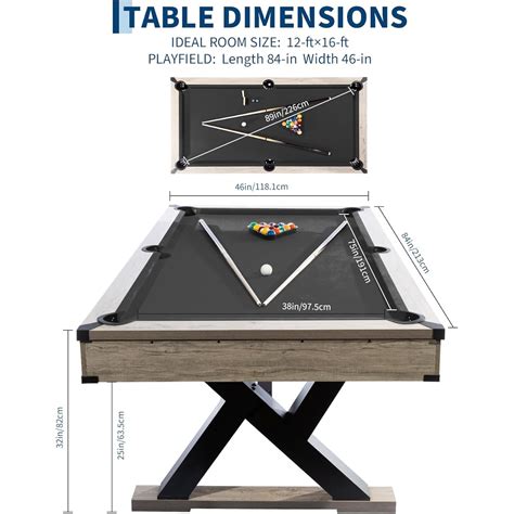 $18/mo - Finance 84" Pool Table, Heavy Duty 7 Ft Billiard Tables with ...