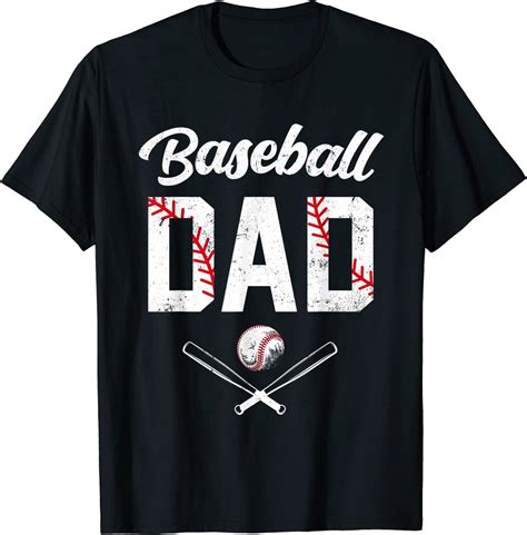 Baseball Dad Happy Fathers Day Shirts for Men Boys Kid T-Shirt ...