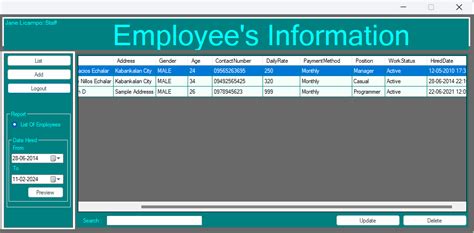 Employee Management System Project In VB.NET & Database
