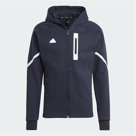 adidas Designed for Gameday Full-Zip Hoodie - Blue | Free Shipping with ...