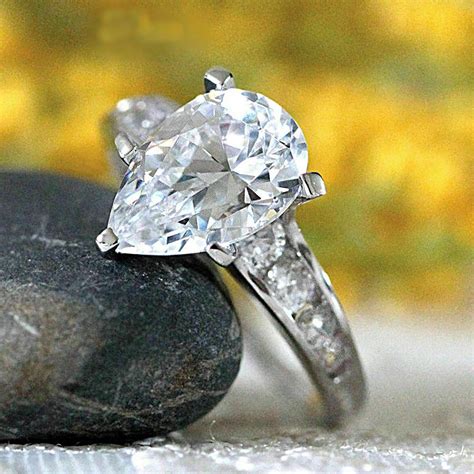 Teardrop Engagement Ring Thin Band at Tara Brothers blog