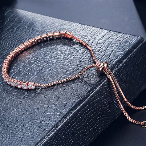 Kairangi Bracelet for Women and Girls Rosegold Crystal Bracelets for ...