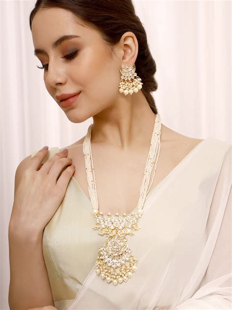 Priyaasi Pearl and Kundan Long Jewellery Set
