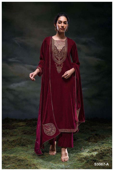 Ganga Fashion Kveta 3067 Premium Designs Velvet Suit Catalog Wholesale