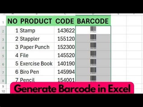 Image result for Barcode Maker Excel