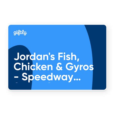 Jordan's Fish, Chicken & Gyros - Speedway Super Center Gift & Greeting ...