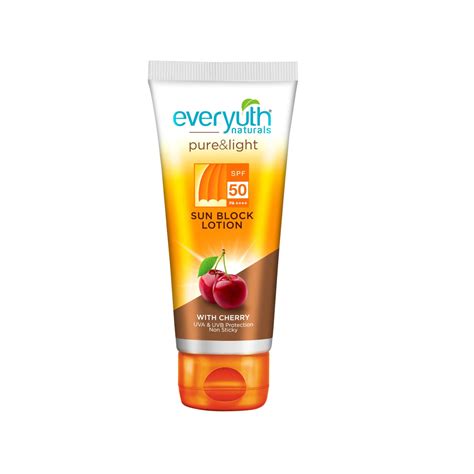 Everyuth Naturals Sunscreen - SPF 50 PA++++ Pure and Light Sun Block L ...