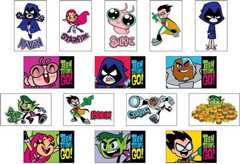 Buy Teen Titans Go! Stickers (Series 1) - Full Set of 15 Vending ...